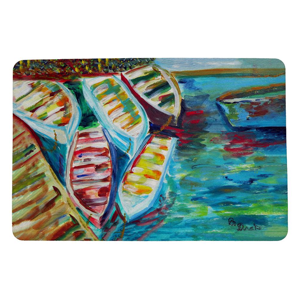 Six Rowboats Door Mat 18x26