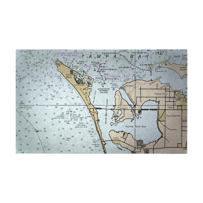 Anna Maria Island, FL Nautical Map Door Mat 30x50