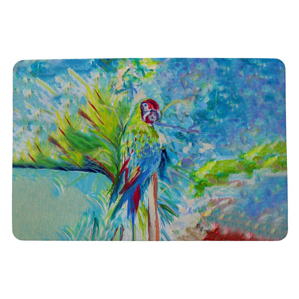 Green Parrot II Door Mat 18x26