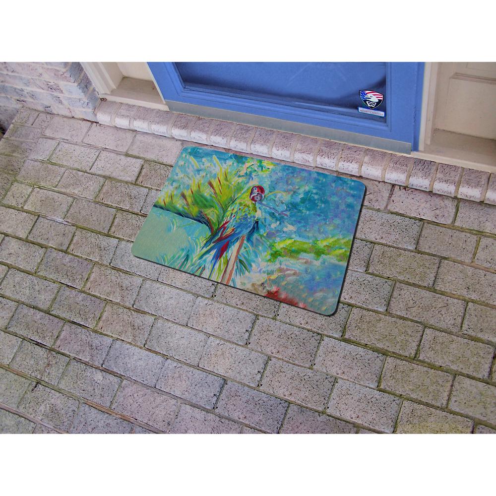 Green Parrot II Door Mat 18x26