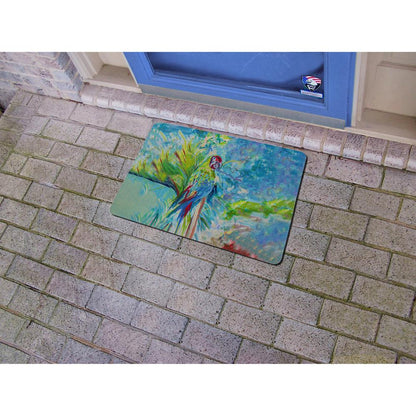 Green Parrot II Door Mat 18x26