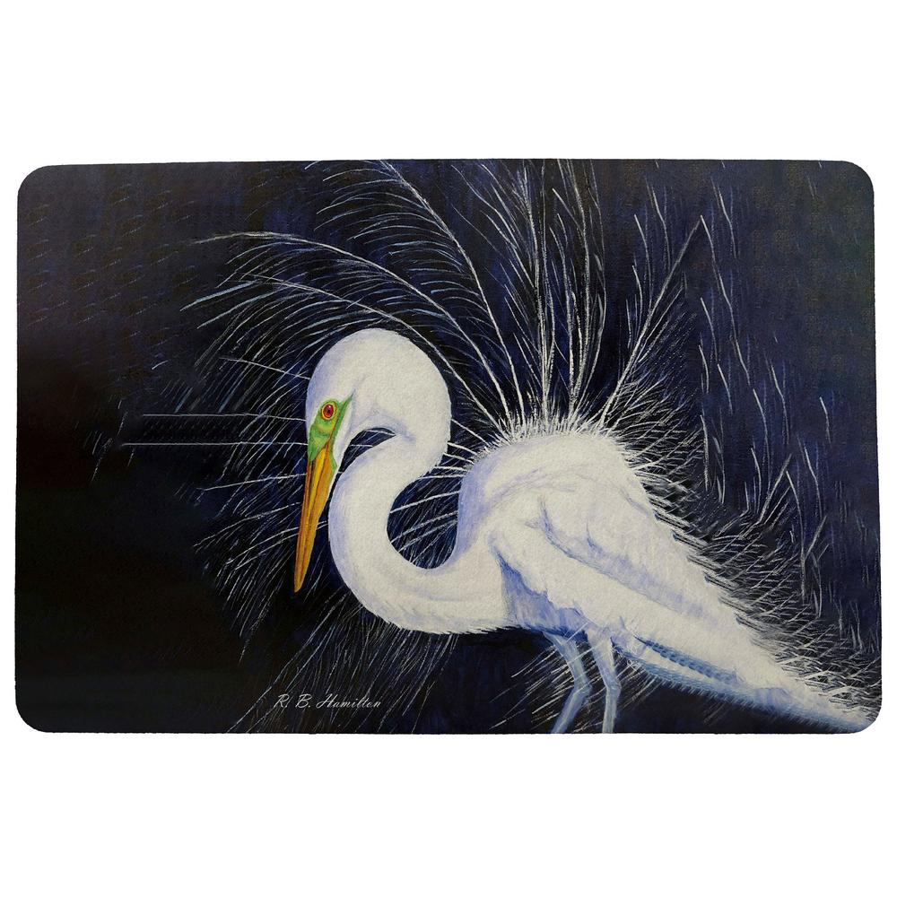 Breeding Egret Door Mat 18x26
