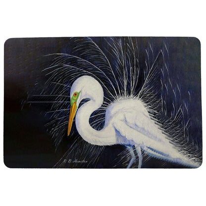 Breeding Egret Door Mat 18x26