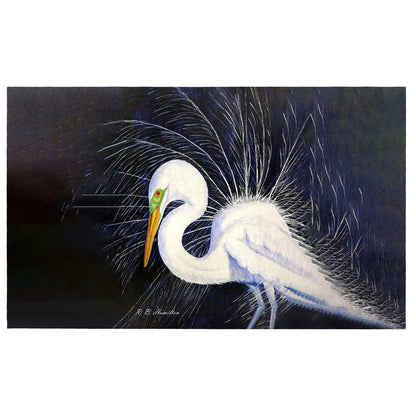 Breeding Egret Door Mat 30x50