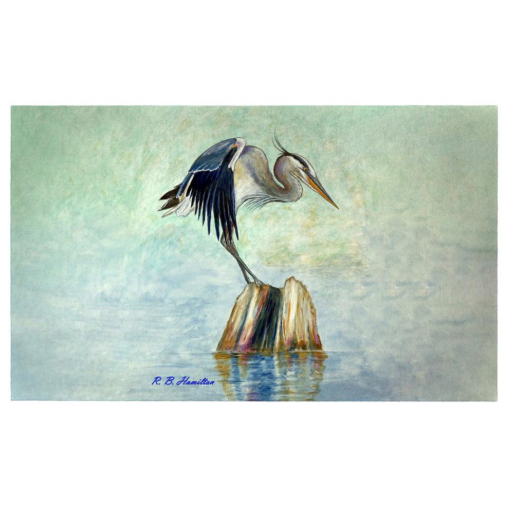 Balancing Heron Door Mat 30x50