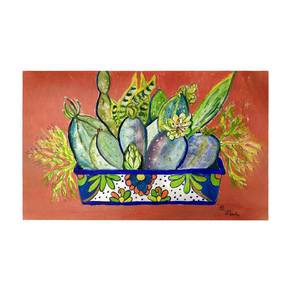 Cactus in Planter Large Door Mat