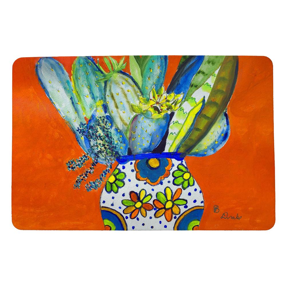 Potted Cactus Small Door Mat