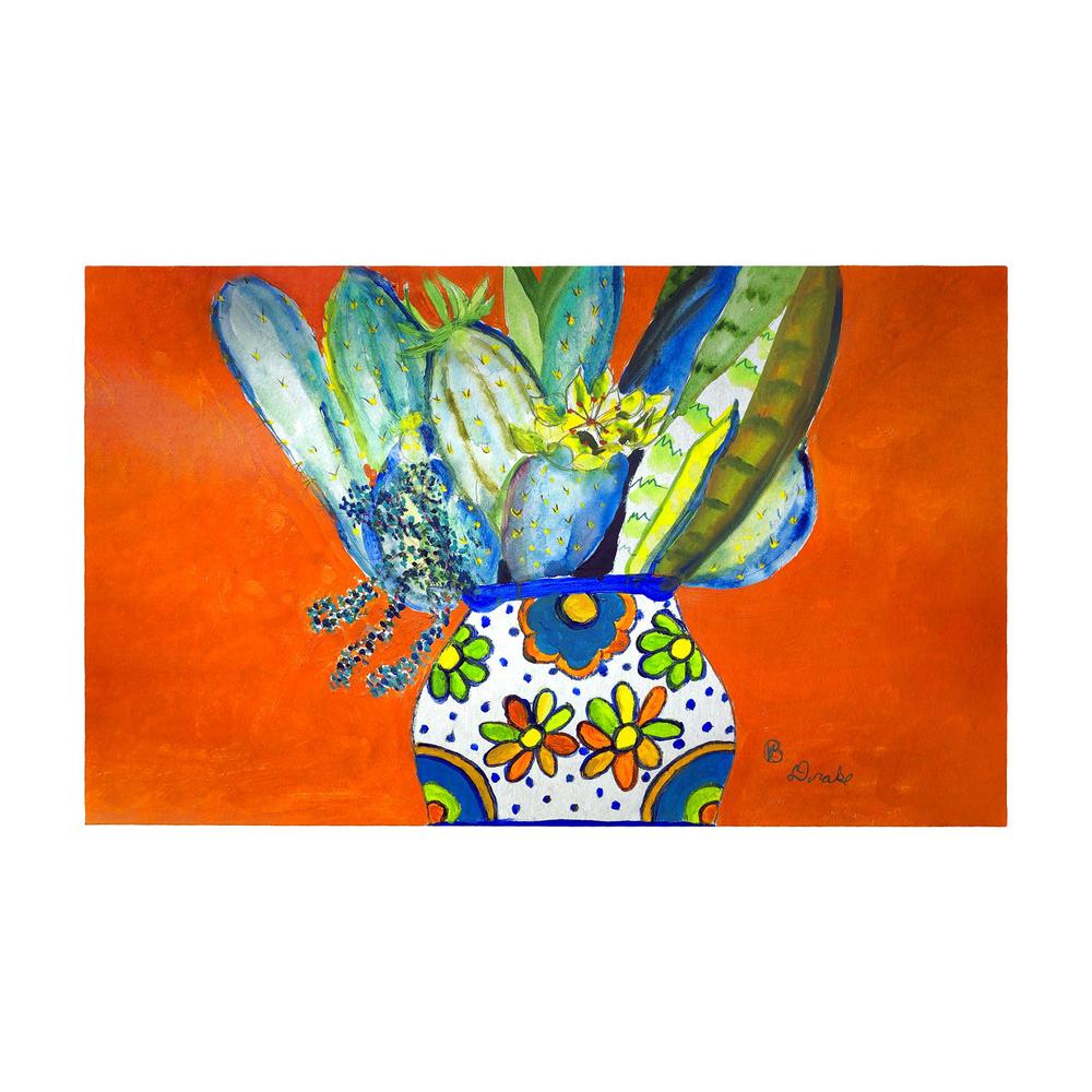 Potted Cactus Large Door Mat