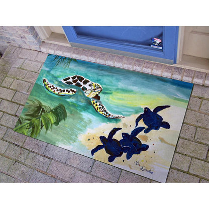Sea Turtle and Babies Large Door Mat