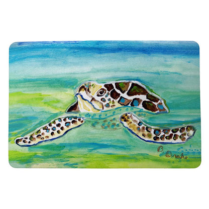 Sea Turtle Surfacing Small Door Mat