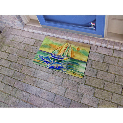 Sunset Sailing Door Mat 18x26