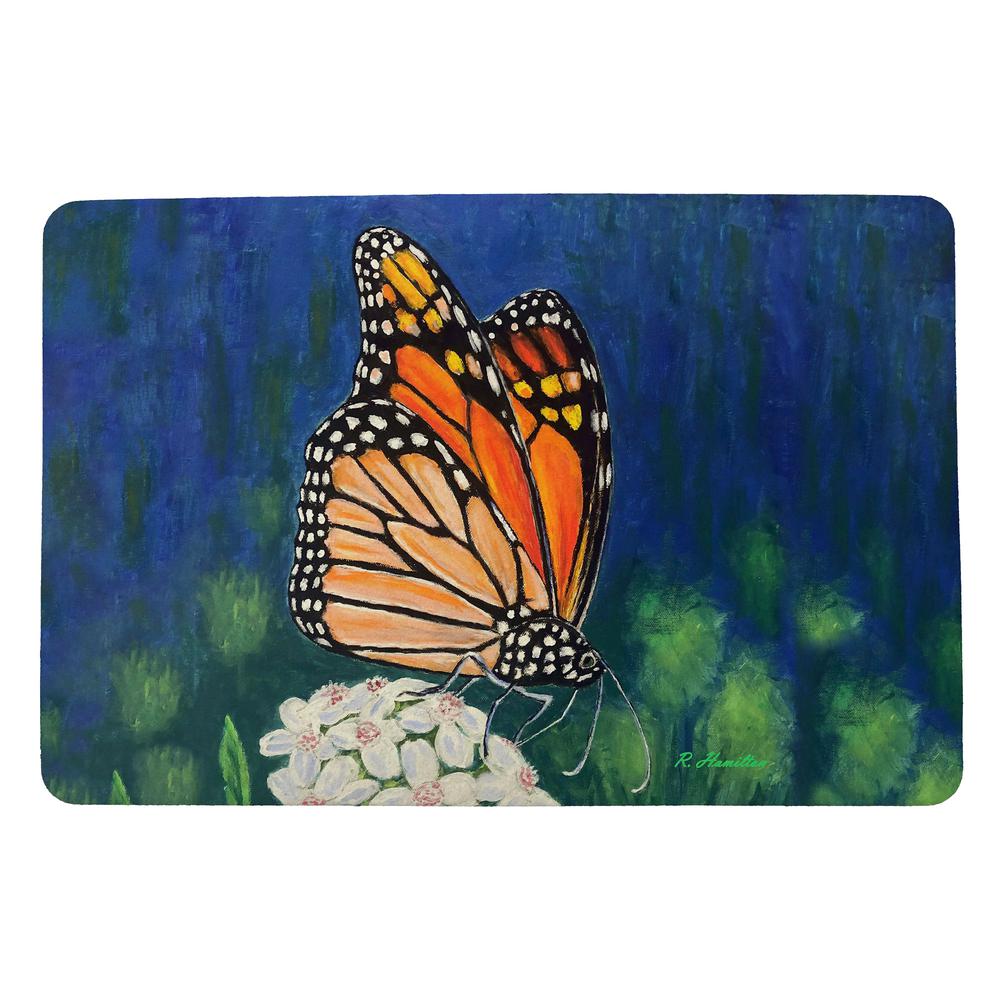Monarch & Flower Door Mat 18x26