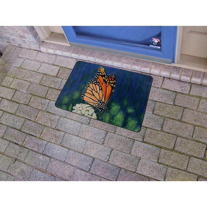 Monarch & Flower Door Mat 18x26