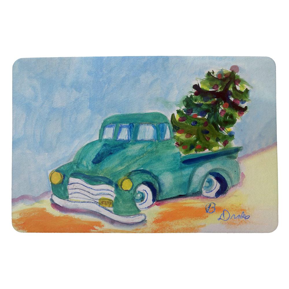 Green Truck Door Mat 18x26