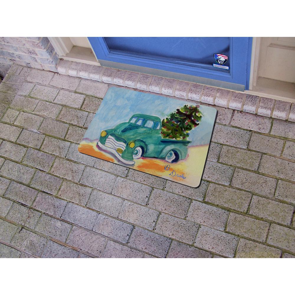 Green Truck Door Mat 18x26