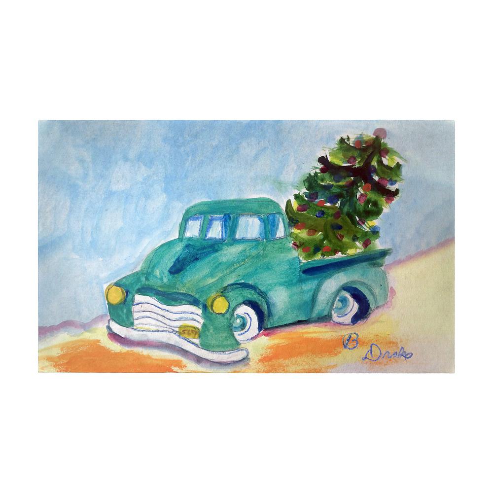 Green Truck Door Mat 30x50