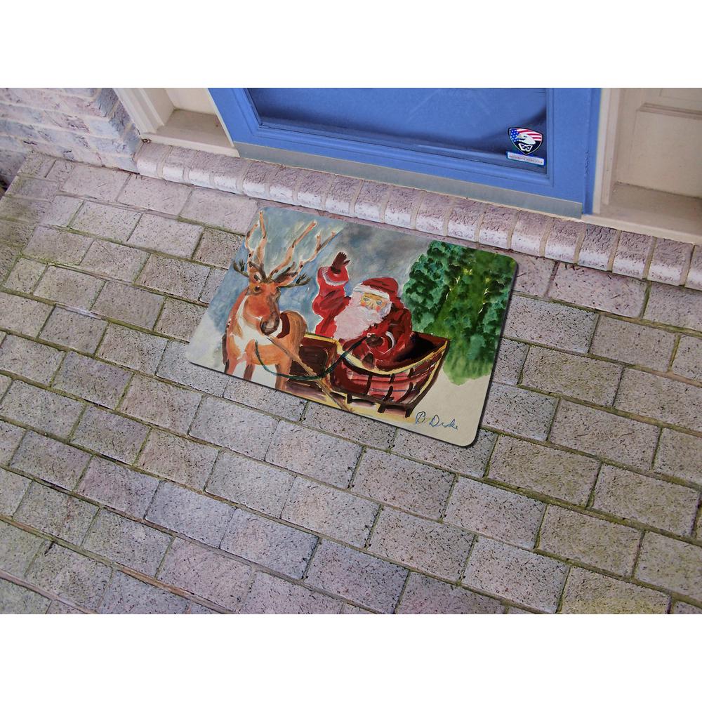 Reindeer & Santa Door Mat 18x26