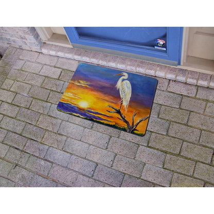 Egret Sunset Door Mat 18x26
