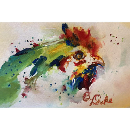 Chicken Portrait Door Mat 30x50