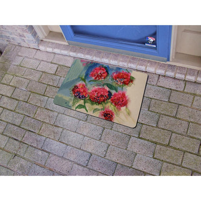 Red Geraniums Door Mat 18x26