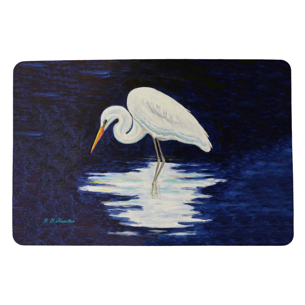 Reflecting Egret Door Mat 18x26