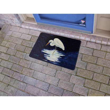 Reflecting Egret Door Mat 18x26