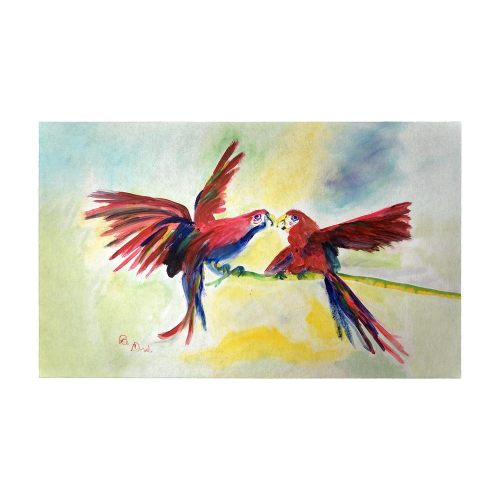 Parrot Gossip Door Mat 30x50
