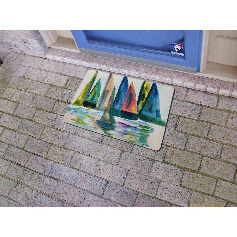 Sail With The Crowd Door Mat 18x26