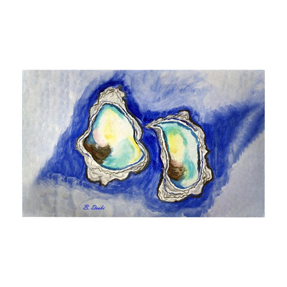 Aqua Oysters Door Mat 30x50