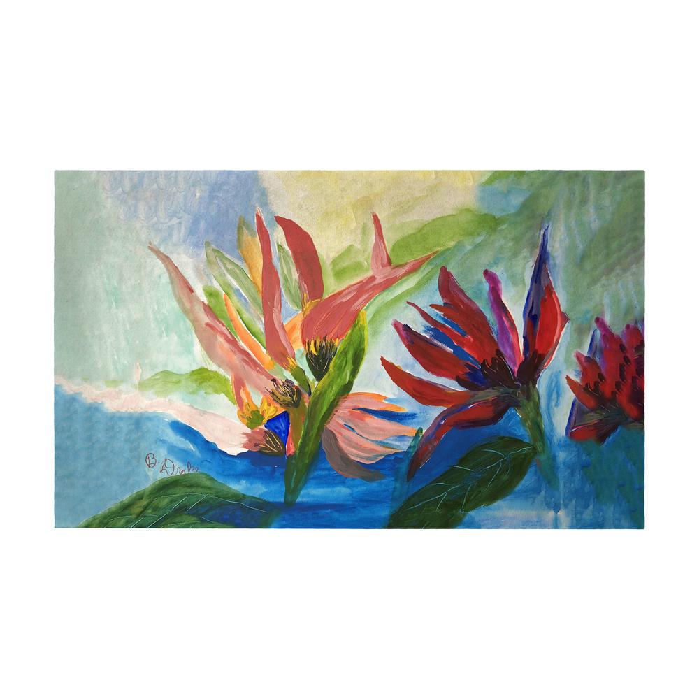 Flaming Flowers Door Mat 30x50