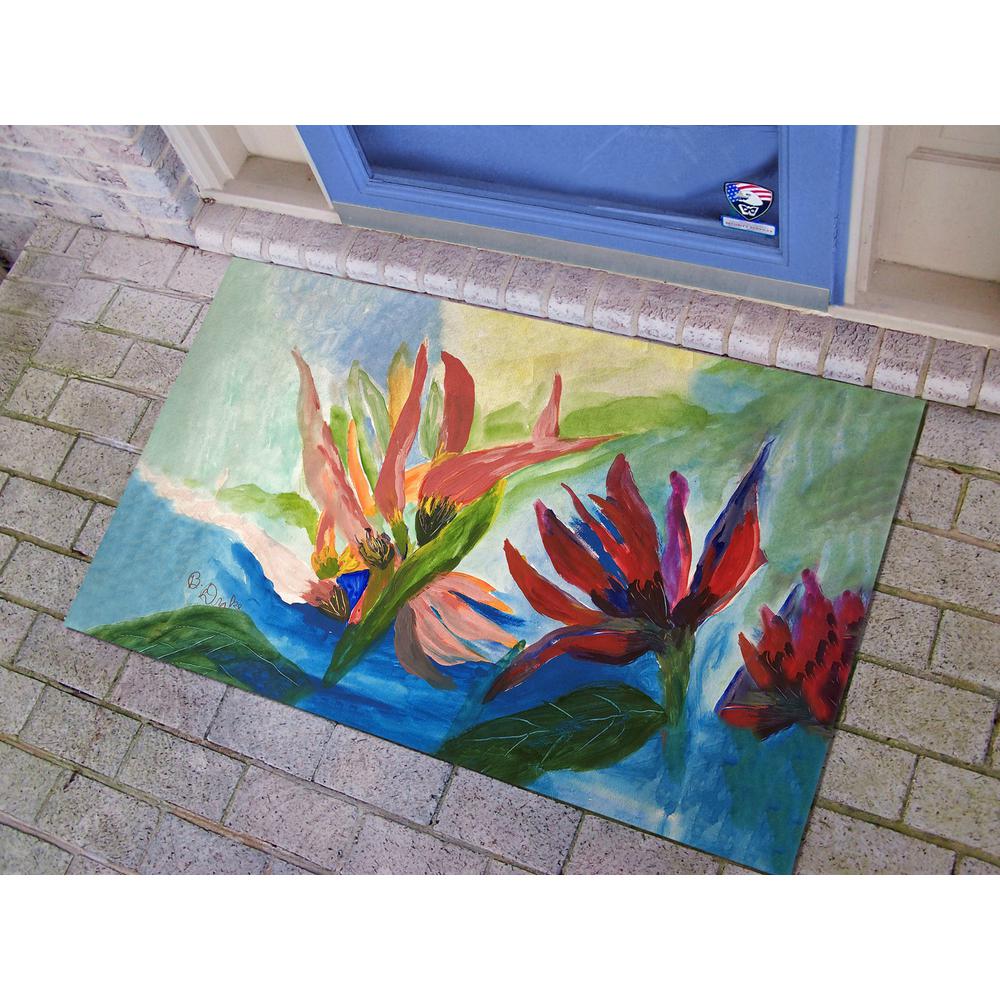 Flaming Flowers Door Mat 30x50