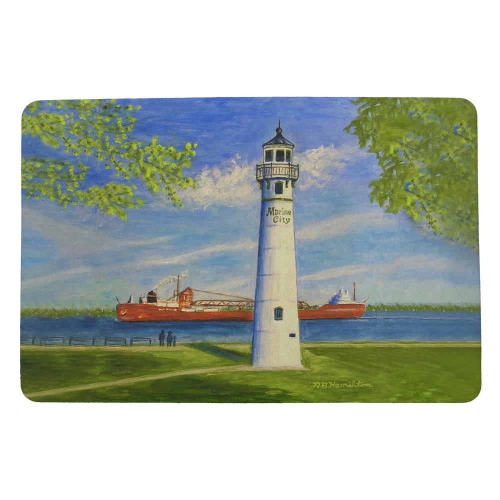 Marine City Lighthouse, MI Door Mat 18x26