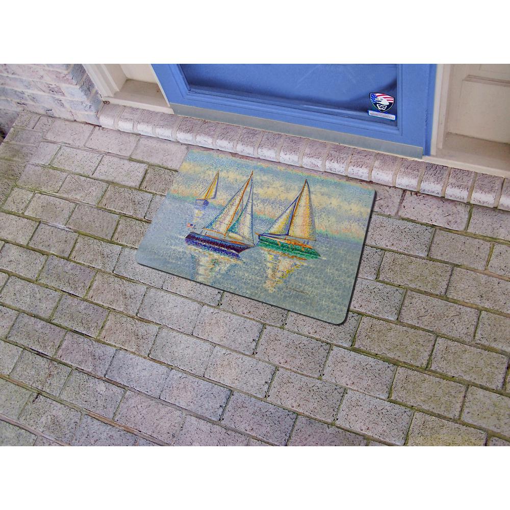 Sailing By Door Mat 18x26