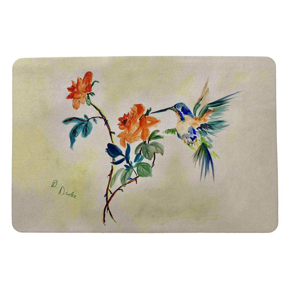 Hummingbird & Rose Door Mat 18x26