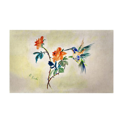 Hummingbird & Rose Door Mat 30x50