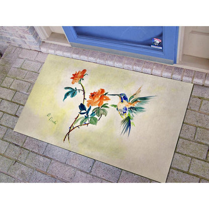 Hummingbird & Rose Door Mat 30x50