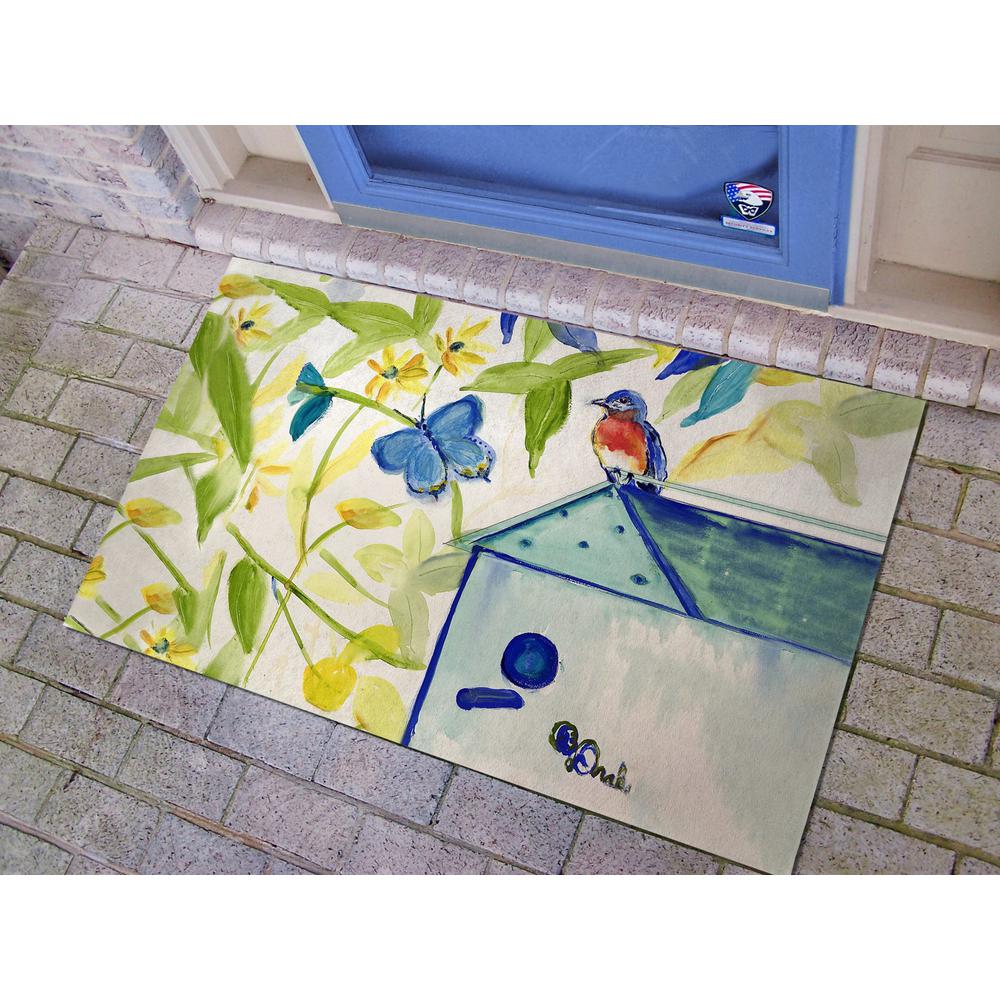 Blue Bird House Door Mat 30x50