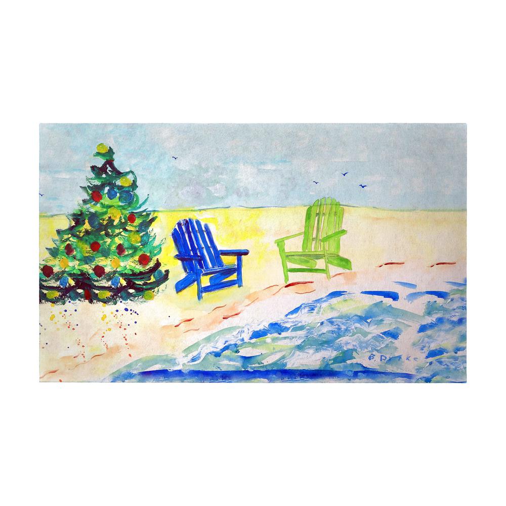 Beach Chair Christmas Door Mat 30x50
