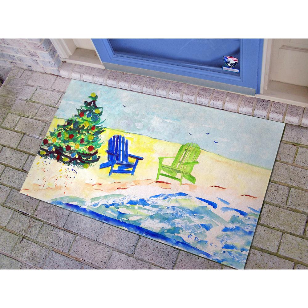 Beach Chair Christmas Door Mat 30x50