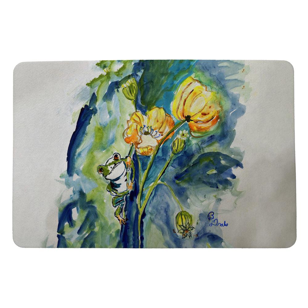 Frog & Flower Door Mat 18x26