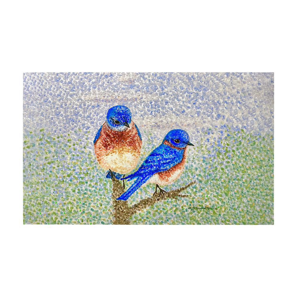 Two Blue Birds Door Mat 30x50