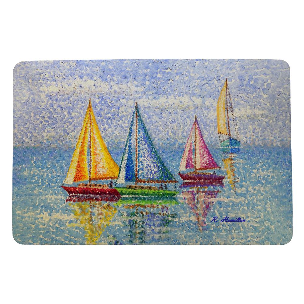 Sailboat Colors Door Mat 18x26