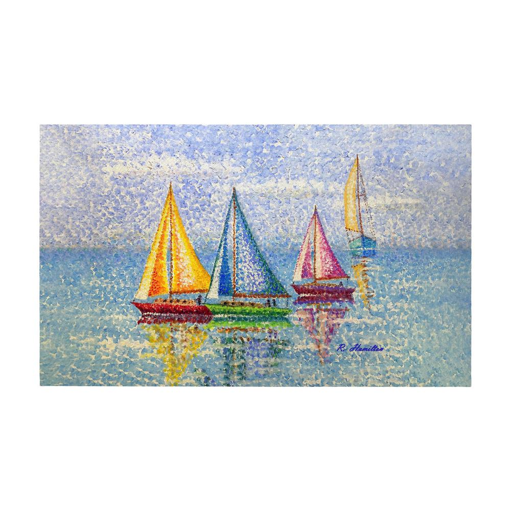 Sailboat Colors Door Mat 30x50
