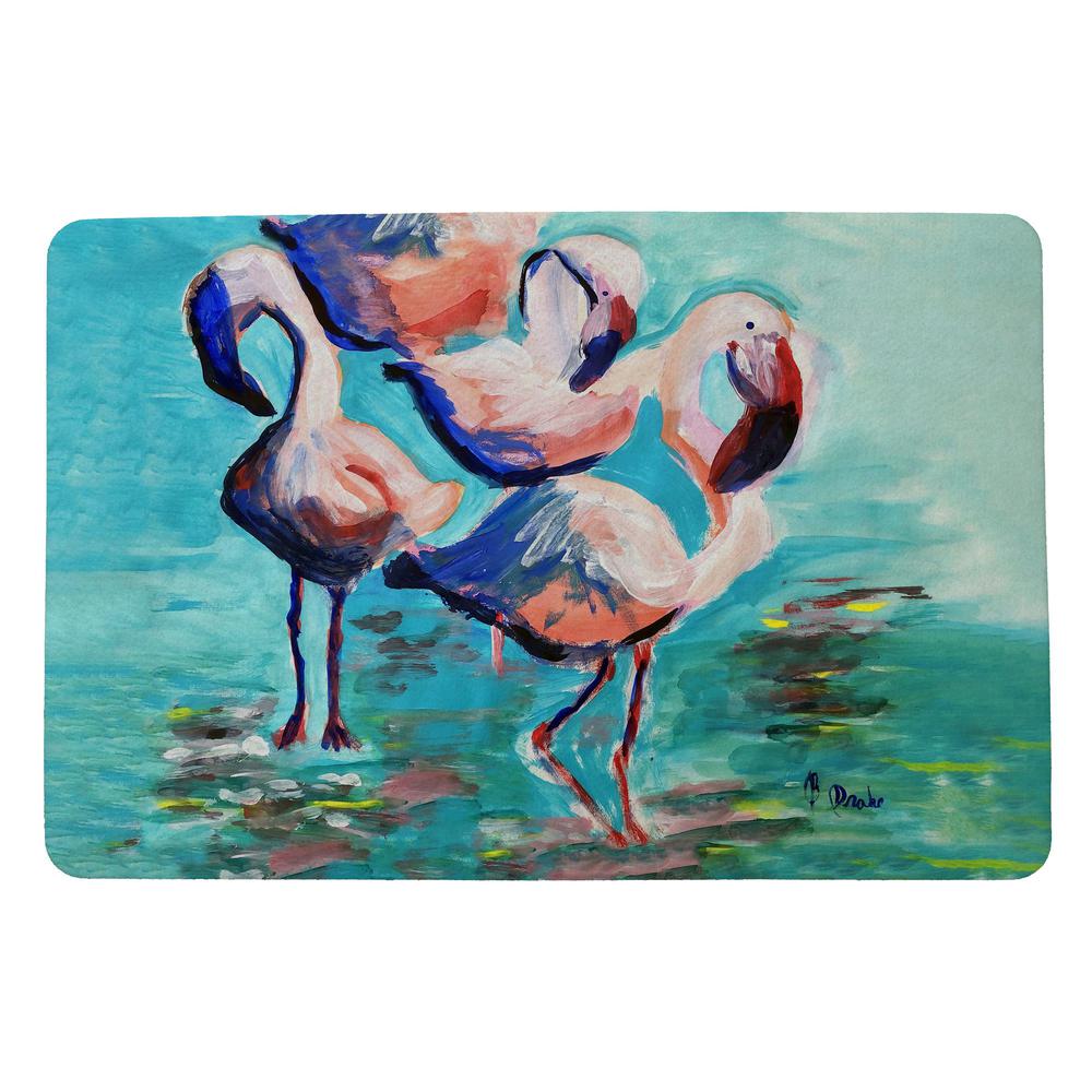 Dancing Flamingos Door Mat 18x26