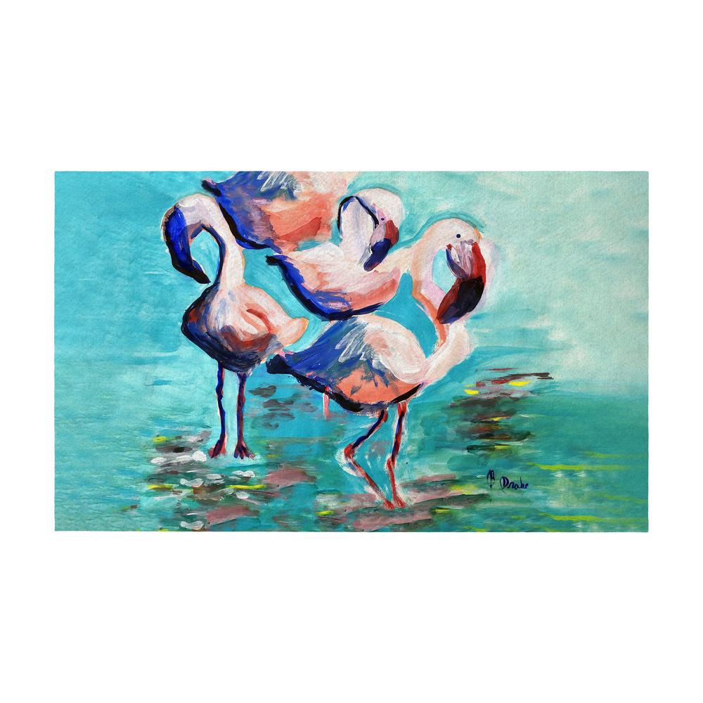 Dancing Flamingos Door Mat 30x50