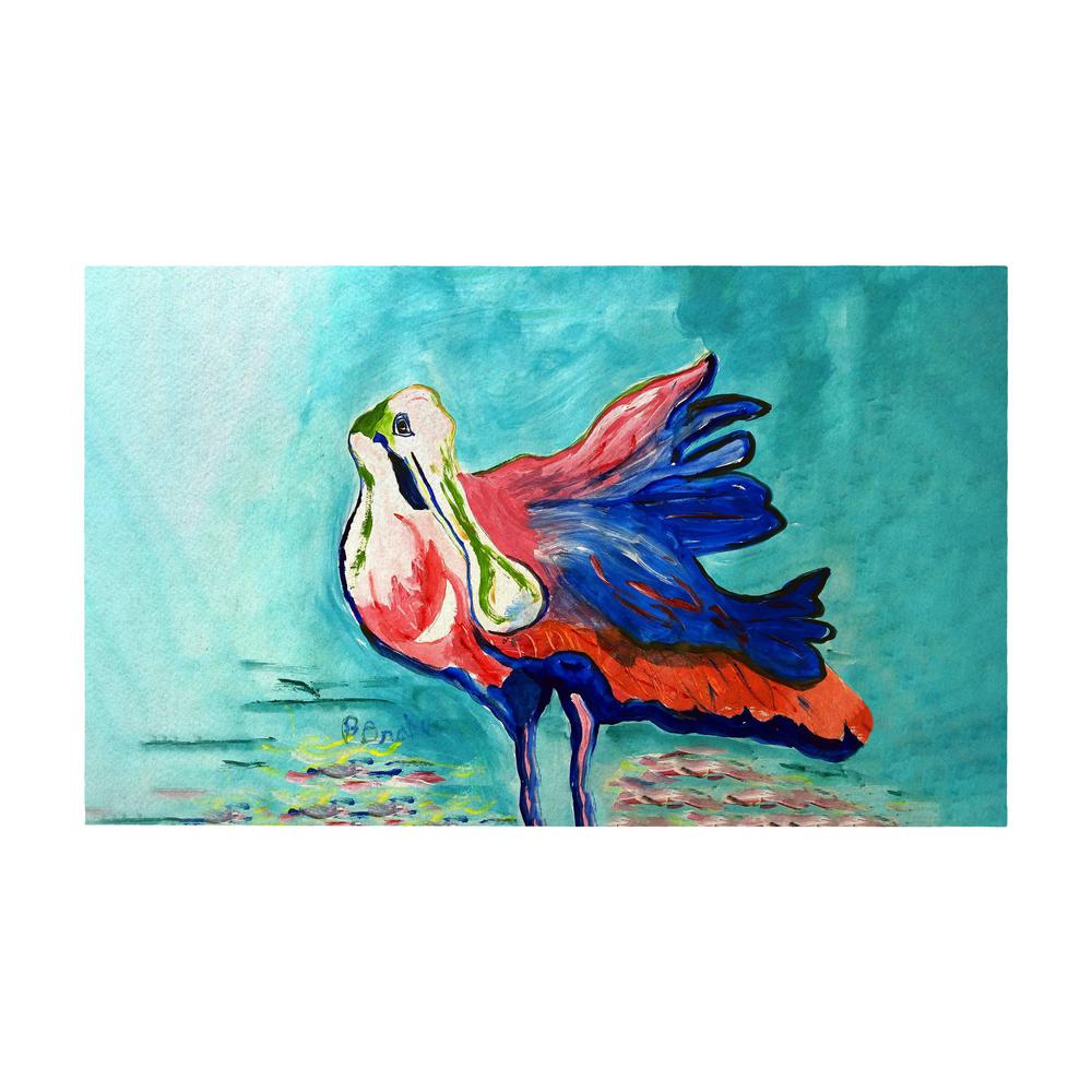 Spoonbill Looking Door Mat 30x50