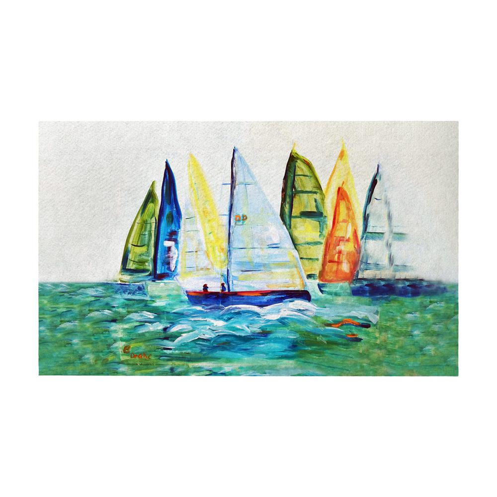 Betsy's Sailboats Door Mat 30x50