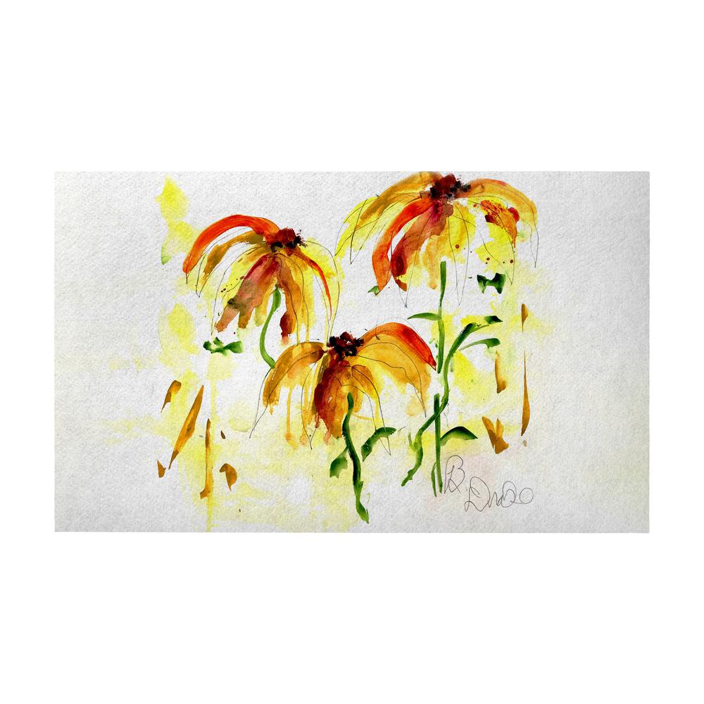 Yellow Flowers Door Mat 30x50