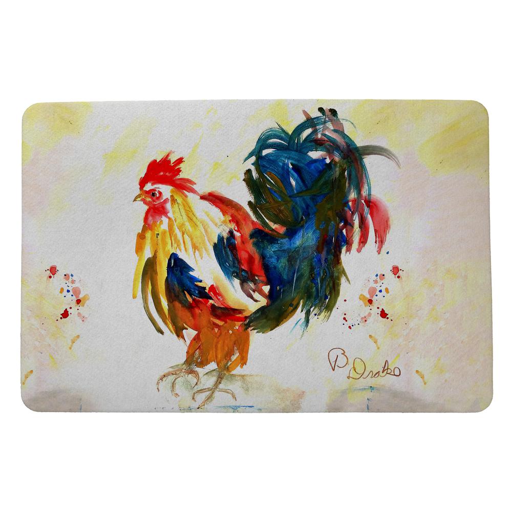 Colorful Rooster Door Mat 18x26