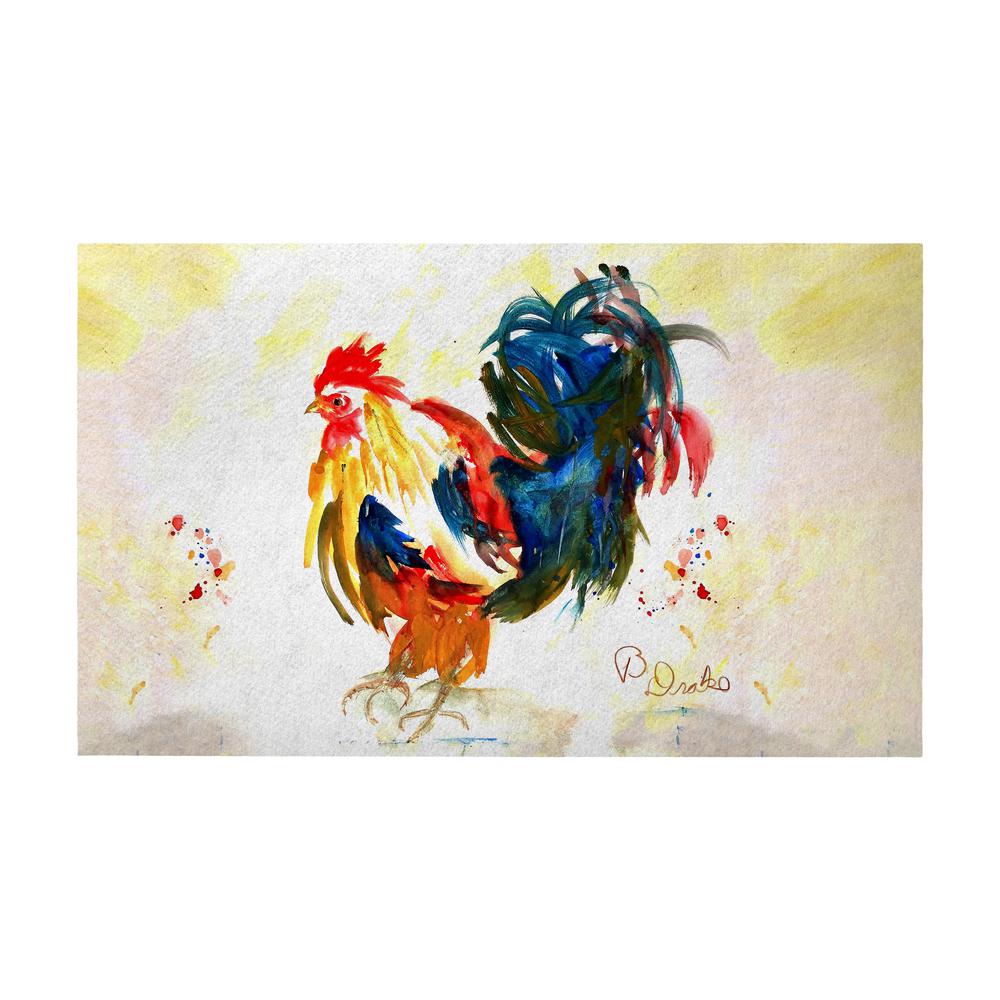 Colorful Rooster Door Mat 30x50